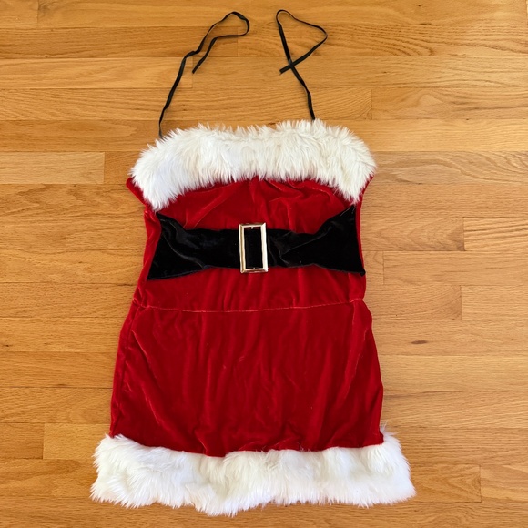 Sexy Mrs Claus Costume Mini Dress with Flashing LED Lights Size XL - Picture 1 of 10